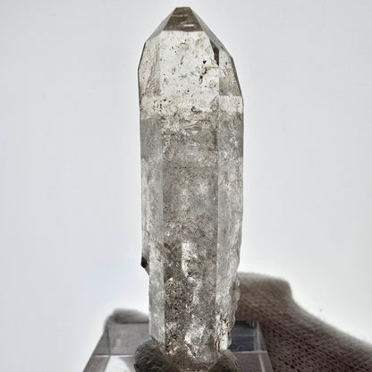 Sceptre de poche Saint-Valentin en quartz fumé fantôme squelette, Namibie 51 x 17 x 12 mm 