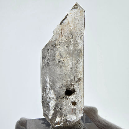 Sceptre de poche Saint-Valentin en quartz fumé fantôme squelette, Namibie 51 x 17 x 12 mm 