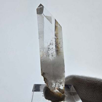 Sceptre de poche Saint-Valentin en quartz fumé fantôme squelette, Namibie 54 x 18 x 13 mm 