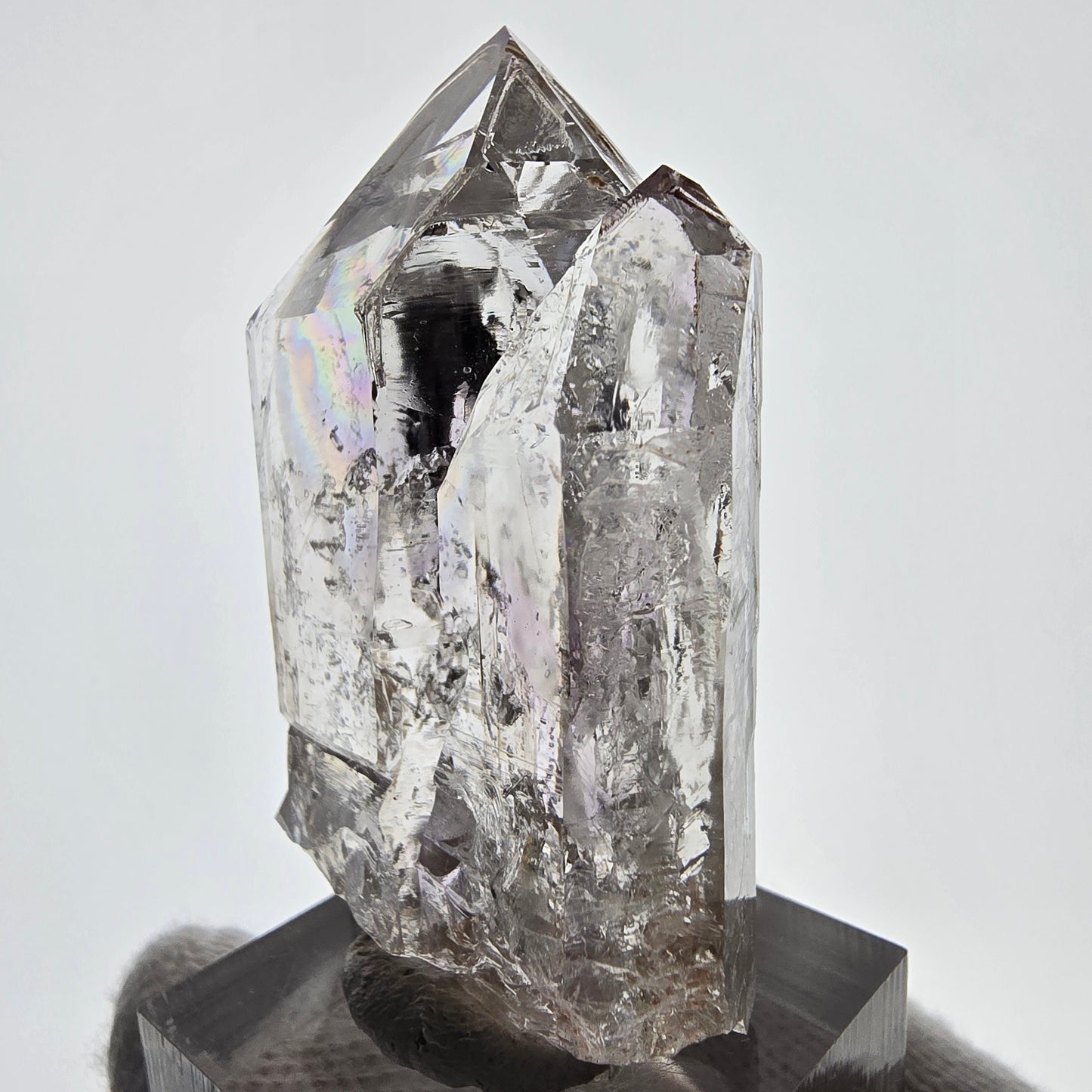 Sceptre squelette en améthyste Enhydro, pochette bulle XL pour la Saint-Valentin, Namibie 50 x 31 x 16 mm 