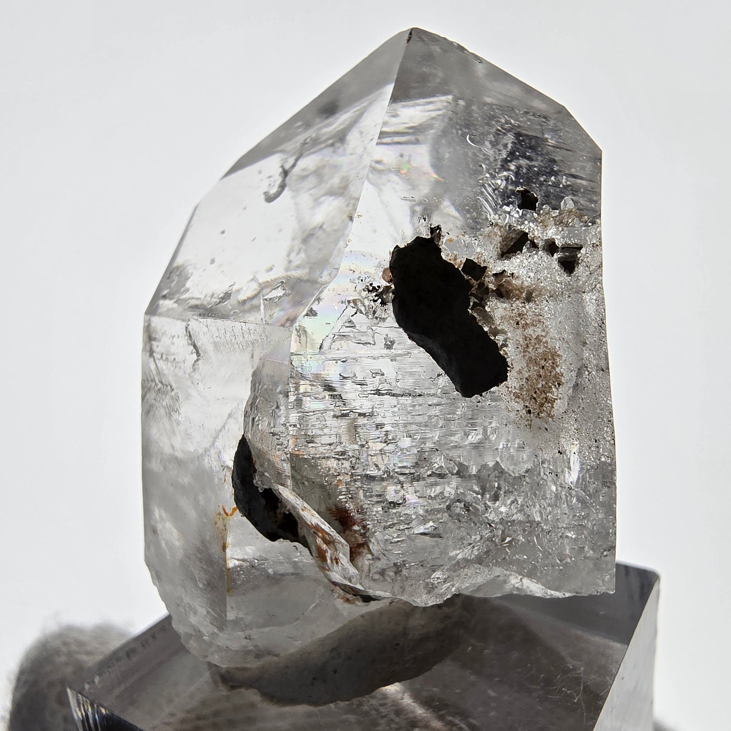 Skeleton Phantom Smoky Quartz Scepter Valentine Pocket, Namibia 39*31*25mm 