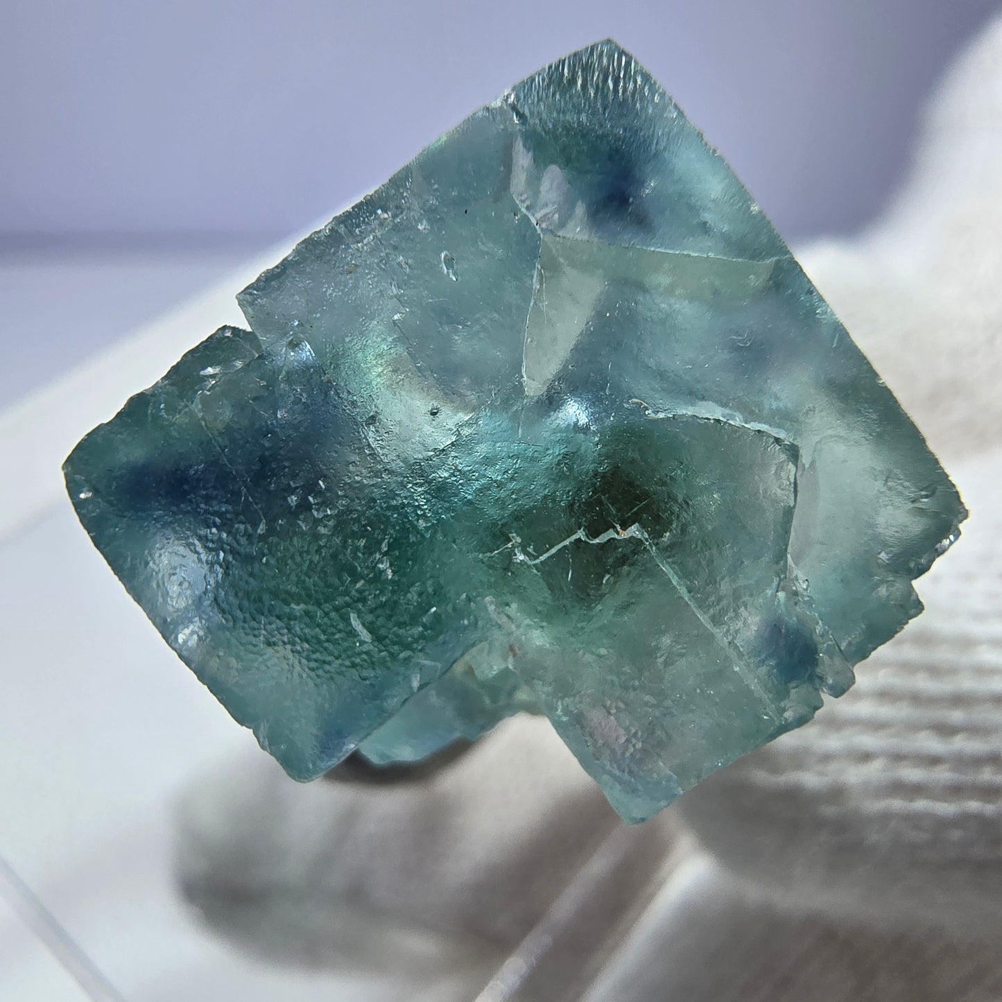 Seltener Phantom Fluorit Würfel, grün Okorusu, Namibia 21*16*14mm