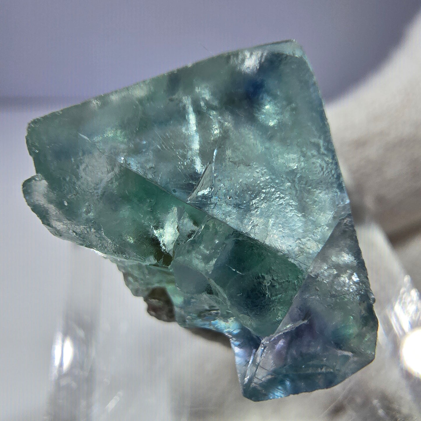 Seltener Phantom Fluorit Würfel, grün Okorusu, Namibia 21*16*14mm