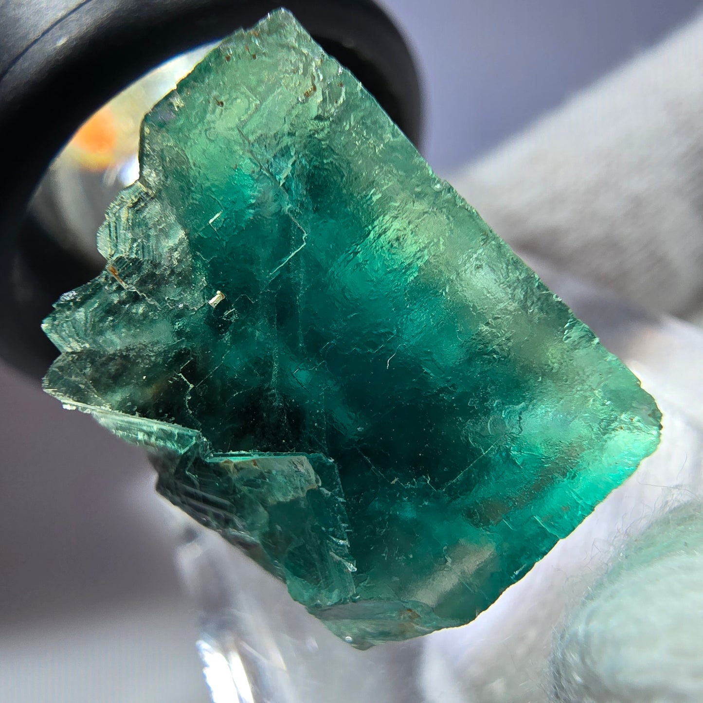 Seltener Phantom Fluorit Würfel, grün Okorusu, Namibia 26*22*14mm