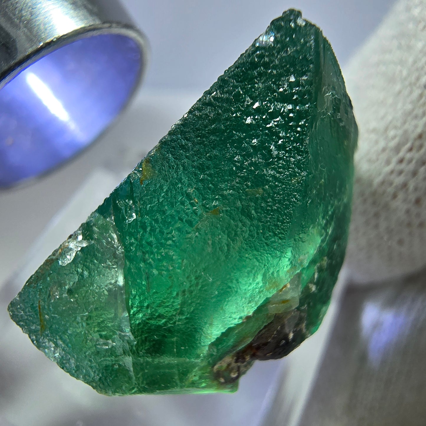 Seltener Phantom Fluorit Würfel, grün Okorusu, Namibia 28*27*15mm
