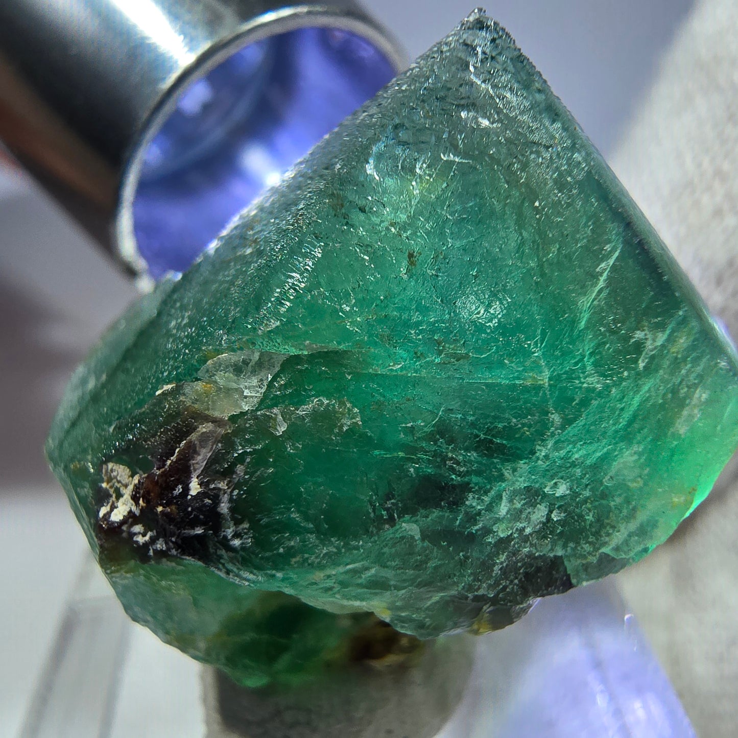 Seltener Phantom Fluorit Würfel, grün Okorusu, Namibia 28*27*15mm