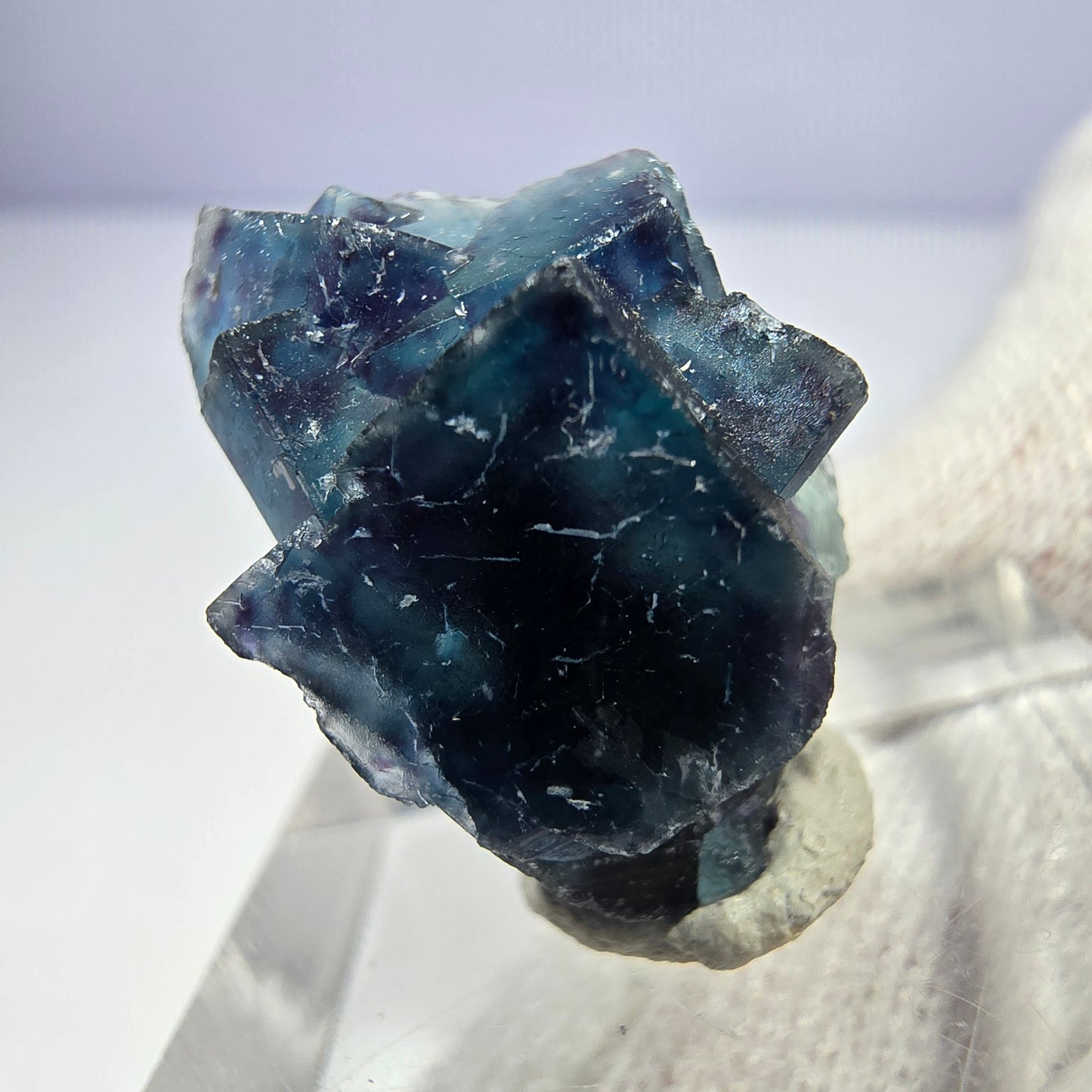 Phantom Fluorit Würfel Stufe, zonal - Neuer Fund! Okorusu, Namibia 22*14*11mm
