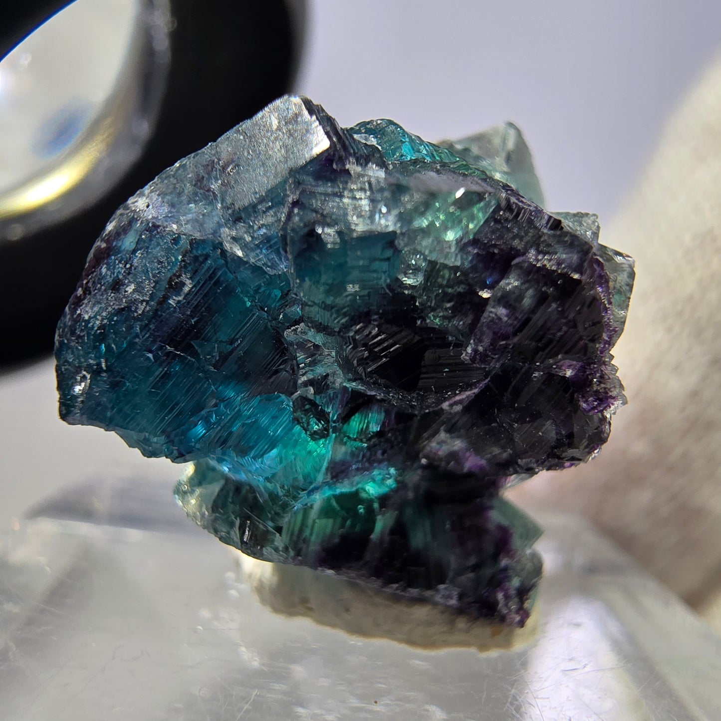 Phantom Fluorit Würfel Stufe, zonal - Neuer Fund! Okorusu, Namibia 23*18*17mm
