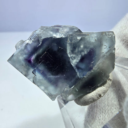 Seltene Phantom Fluorit Würfel Stufe, blau lila Okorusu, Namibia 30*22*18mm