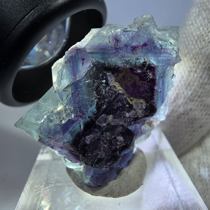 Seltene Phantom Fluorit Würfel Stufe, blau lila Okorusu, Namibia 30*22*18mm