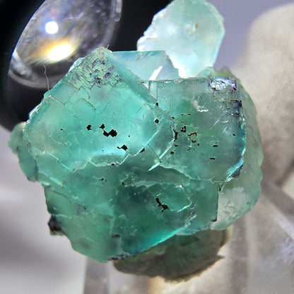 Spécimen de cube de fluorite fantôme parqueté zonal Okorusu, Namibie 34*27*19mm 