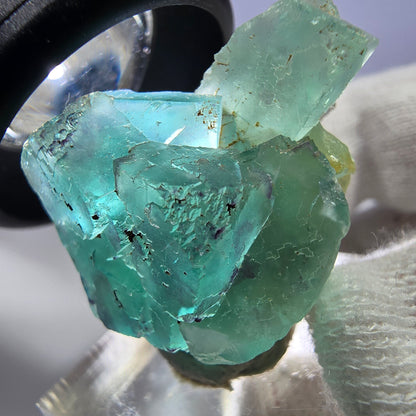 Spécimen de cube de fluorite fantôme parqueté zonal Okorusu, Namibie 34*27*19mm 