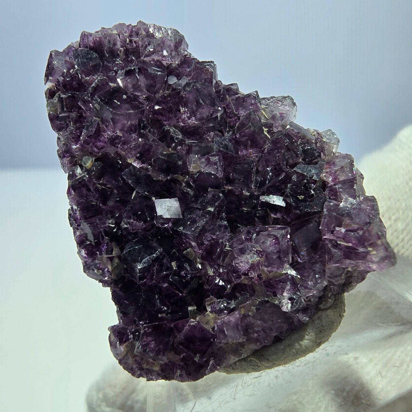 Rare spécimen de cube de fluorite fantôme, violet Okorusu, Namibie 34 x 26 x 10 mm 