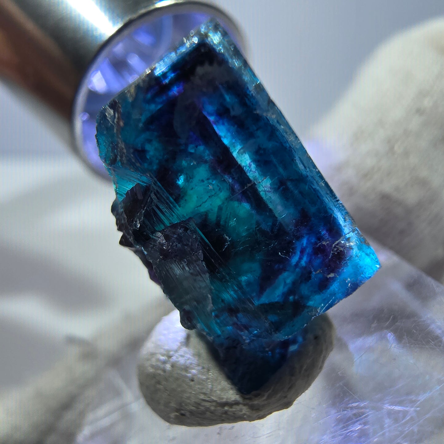 Phantom Fluorite Cube Specimen, Zonal - New Find! Okorusu, Namibia 18*17*10mm 