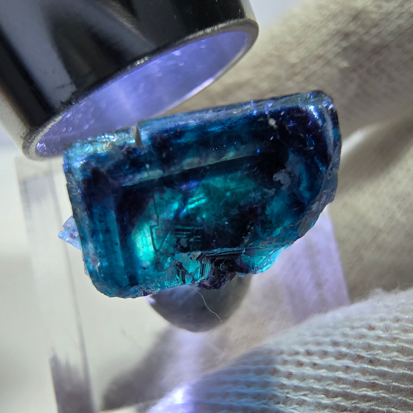 Phantom Fluorite Cube Specimen, Zonal - New Find! Okorusu, Namibia 18*17*10mm 