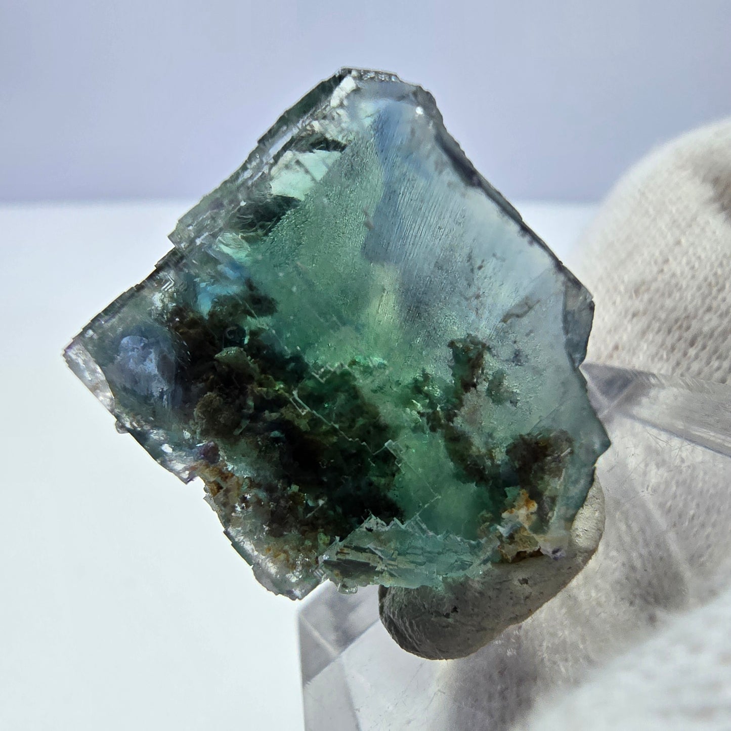 Rare Phantom Fluorite Cube, parquetted green Okorusu, Namibia 29*26*16mm 