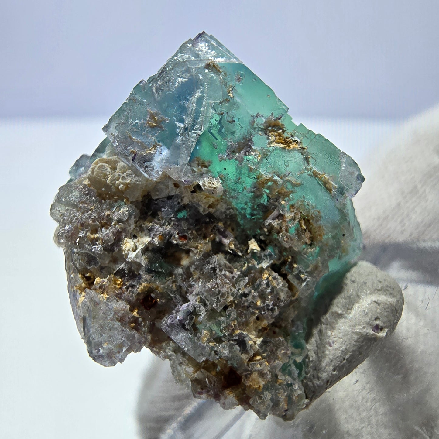 Rare Phantom Fluorite Cube, parquetted green Okorusu, Namibia 29*26*16mm 