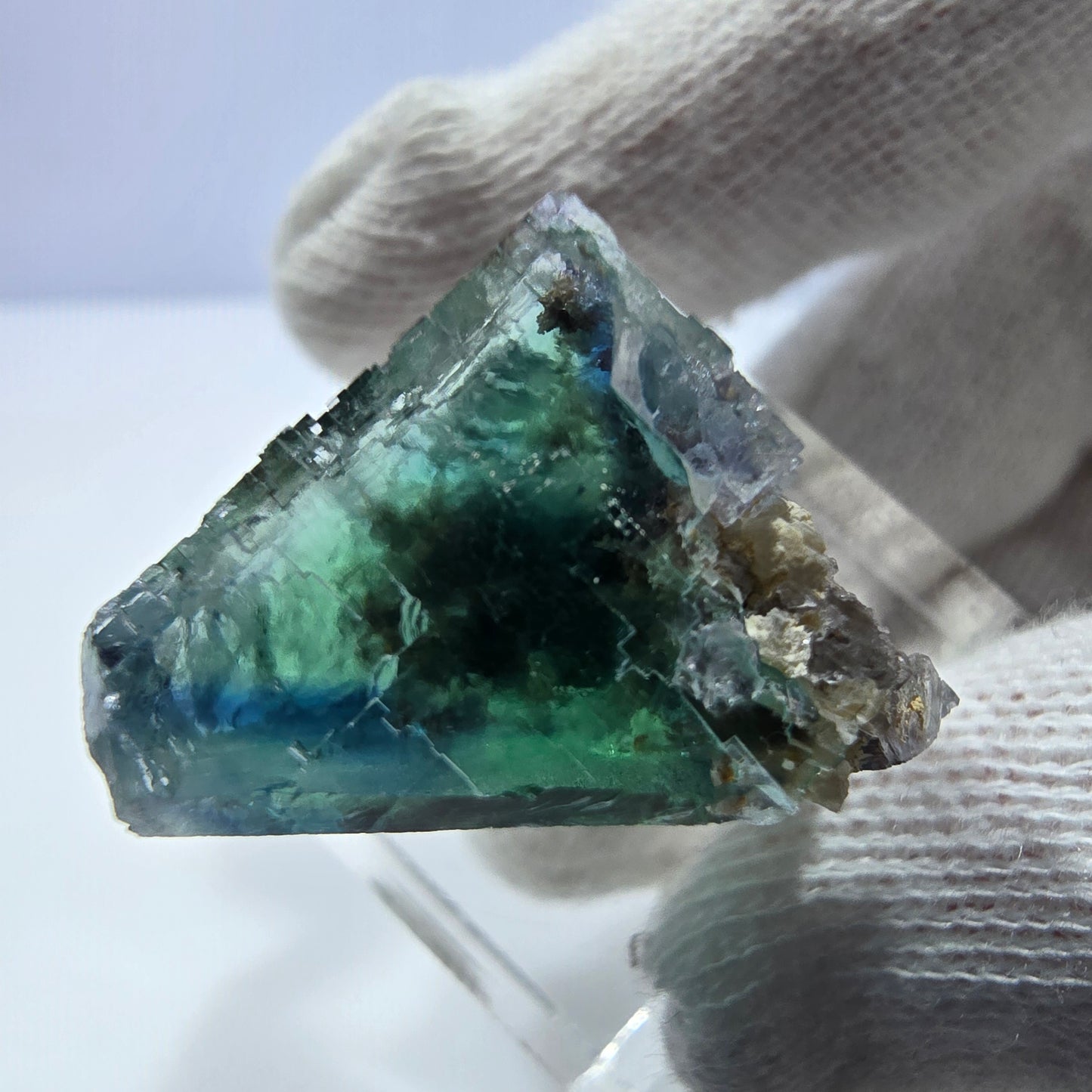 Rare Phantom Fluorite Cube, parquetted green Okorusu, Namibia 29*26*16mm 