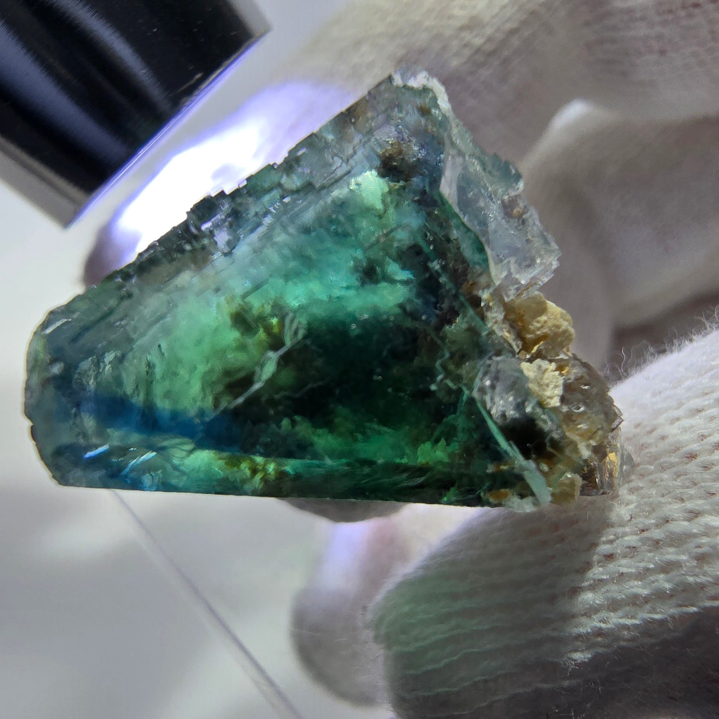 Rare Phantom Fluorite Cube, parquetted green Okorusu, Namibia 29*26*16mm 