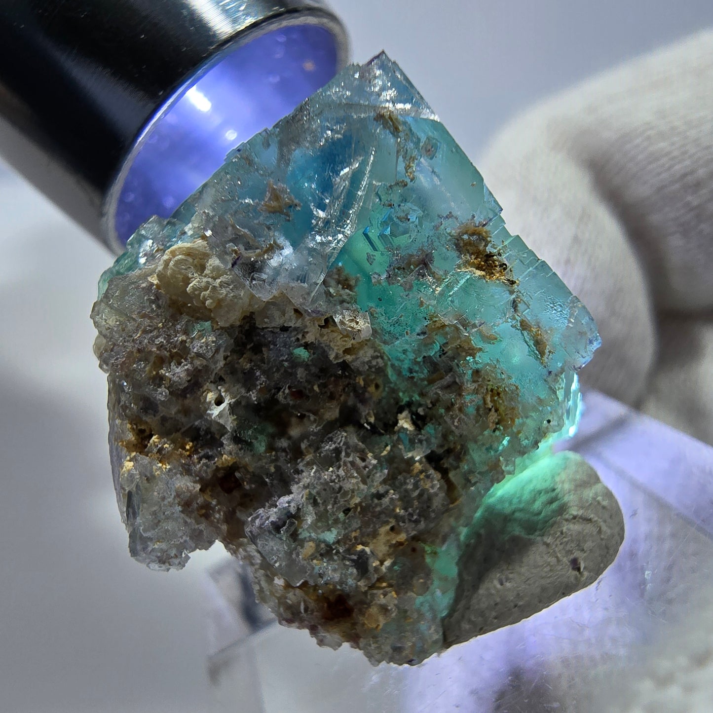 Rare Phantom Fluorite Cube, parquetted green Okorusu, Namibia 29*26*16mm 