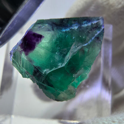Rare Phantom Fluorite Cube, zonal green purple Okorusu, Namibia 19*17*13mm 