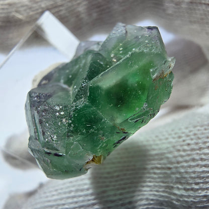 Rare Phantom Fluorite Cube Specimen zonal green purple Okorusu, Namibia 28*28*12mm