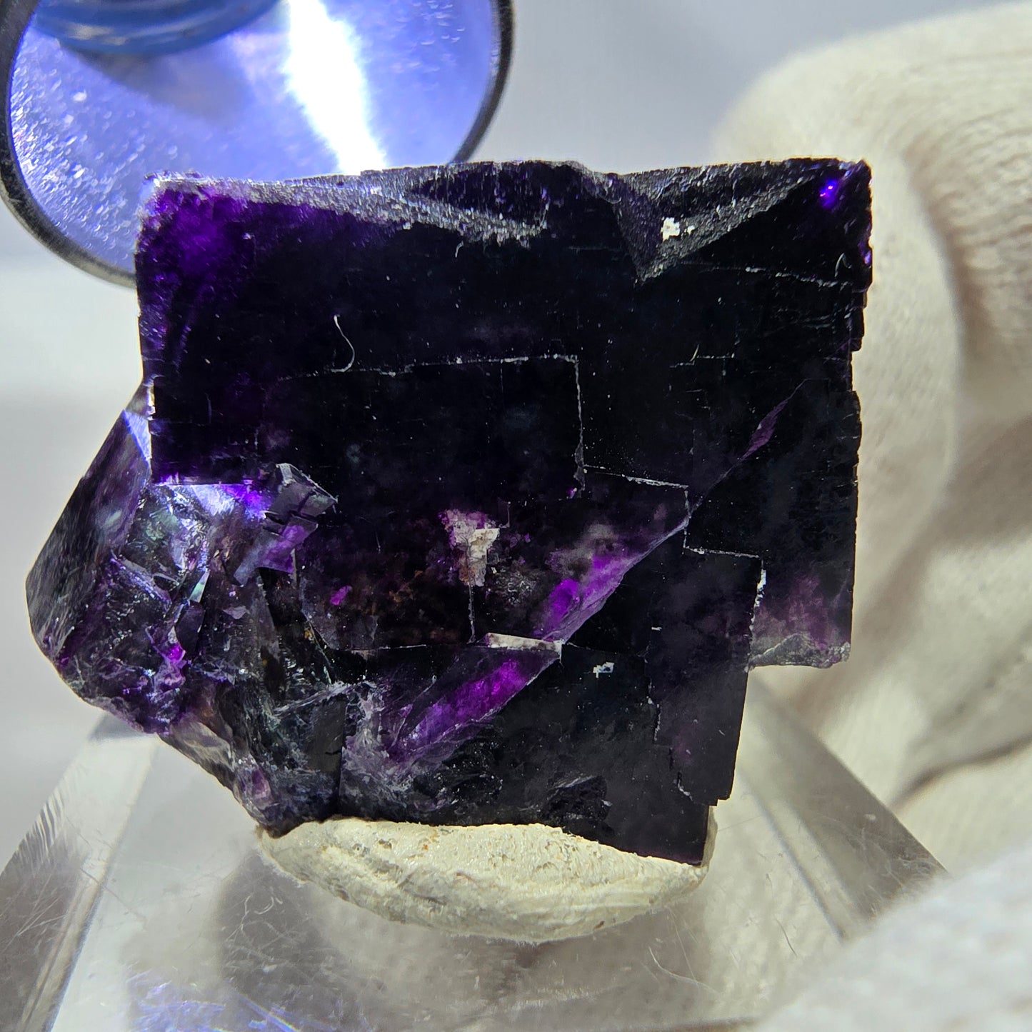 Rare Phantom Fluorite Cube Specimen zonal green purple Okorusu, Namibia 28*28*25mm 