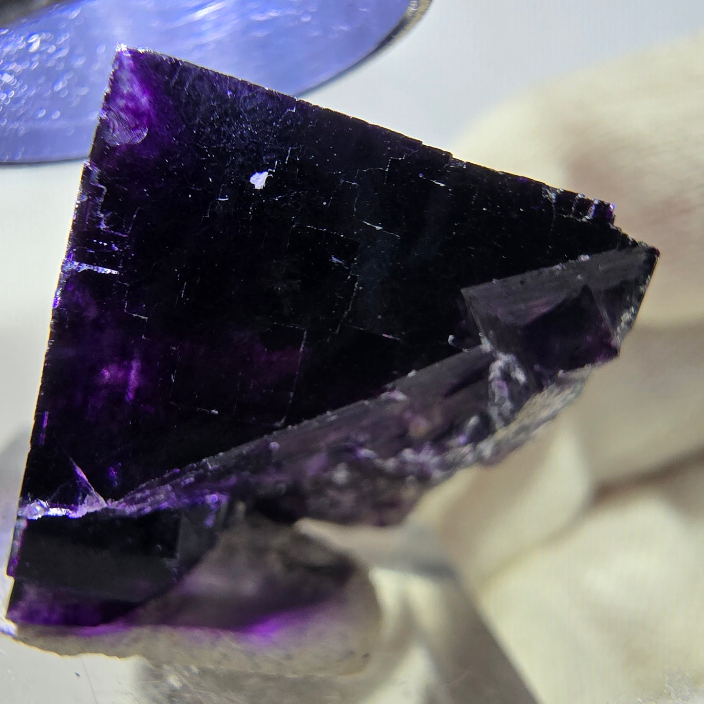 Rare Phantom Fluorite Cube Specimen zonal green purple Okorusu, Namibia 28*28*25mm 