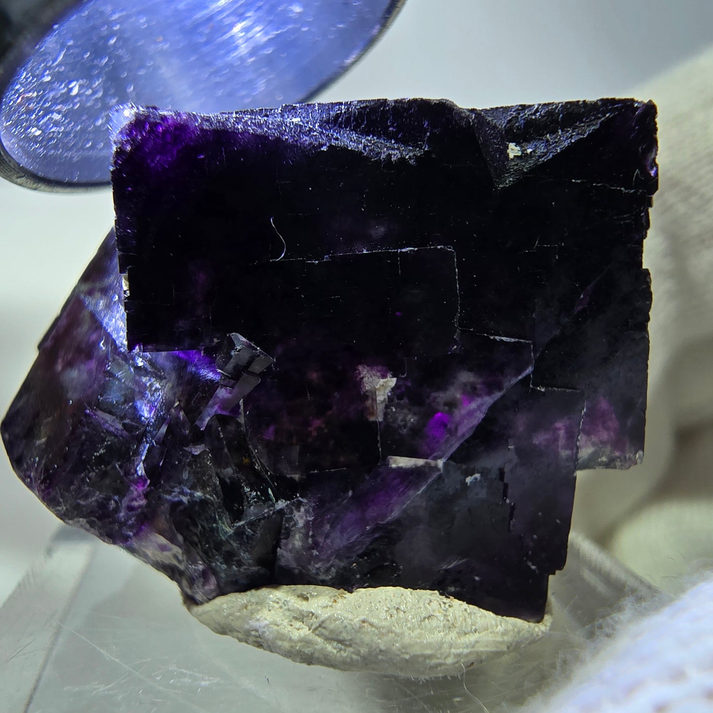 Rare Phantom Fluorite Cube Specimen zonal green purple Okorusu, Namibia 28*28*25mm 