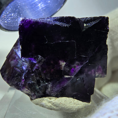 Rare Phantom Fluorite Cube Specimen zonal green purple Okorusu, Namibia 28*28*25mm 