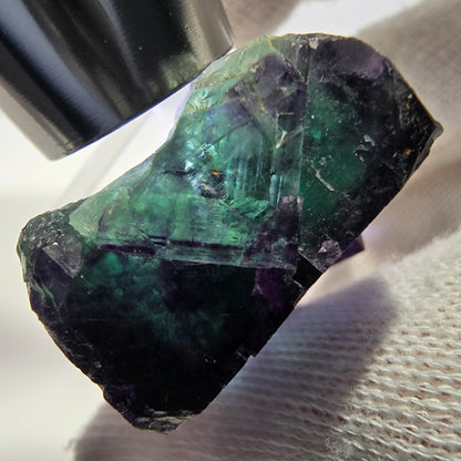 Rare Phantom Fluorite Cube Specimen zonal green purple Okorusu, Namibia 34*33*19mm 