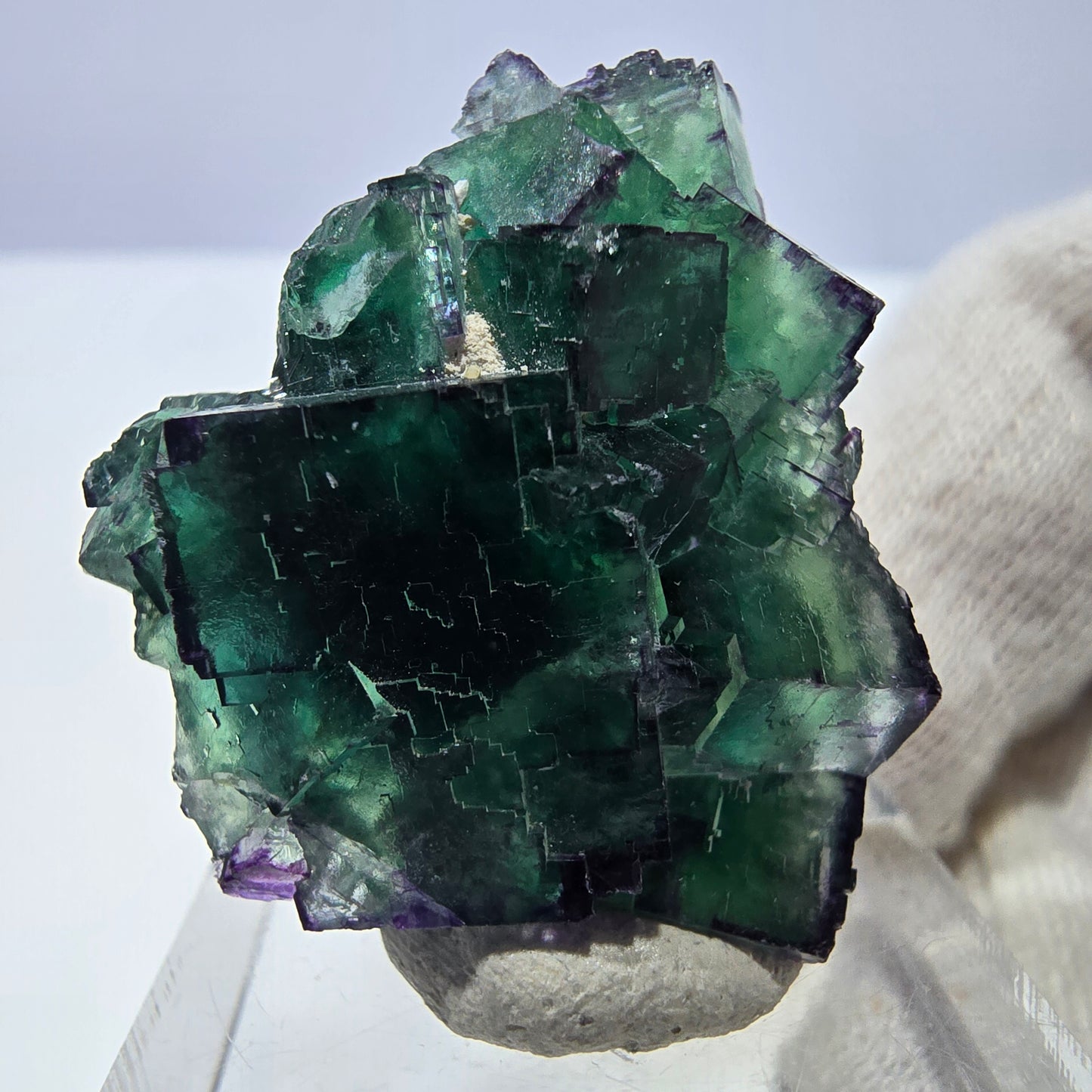 Phantom Fluorite cube specimen parquetted zonal Okorusu, Namibia 31*27*15mm 