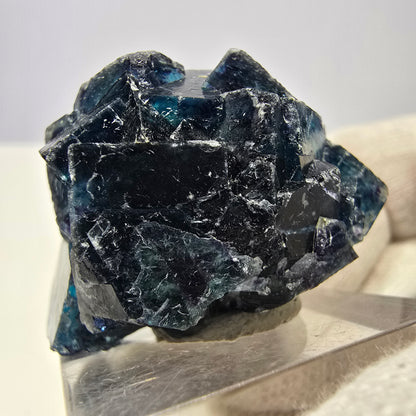 Spécimen de cube de fluorite fantôme, zonal – Nouvelle découverte ! Okorusu, Namibie, 37 x 27 x 23 mm 