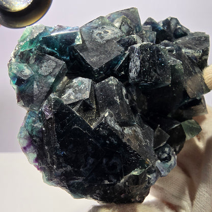 Grand spécimen de cube de fluorite fantôme, zonal – Nouvelle découverte ! Okorusu, Namibie, 116 x 72 x 30 mm 