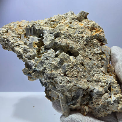 Aigue-marine XL XX sur spécimen d'orthose XX, montagnes Erongo, Namibie, 175 x 111 x 61 mm 