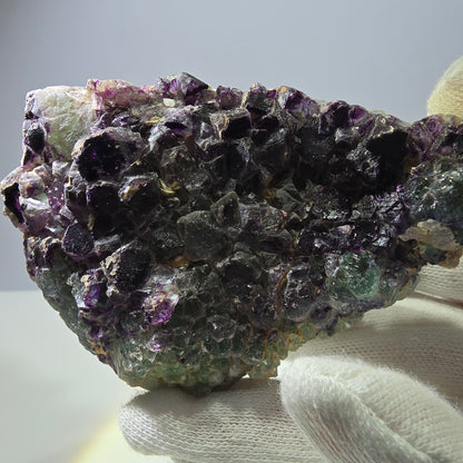 Grands cubes de fluorite vert violet zonal, spécimen d'hyalite Erongo, Namibie 96*67*42mm 