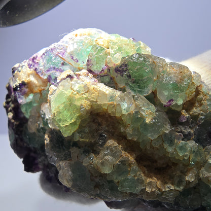 Grands cubes de fluorite vert violet zonal, spécimen d'hyalite Erongo, Namibie 96*67*42mm 