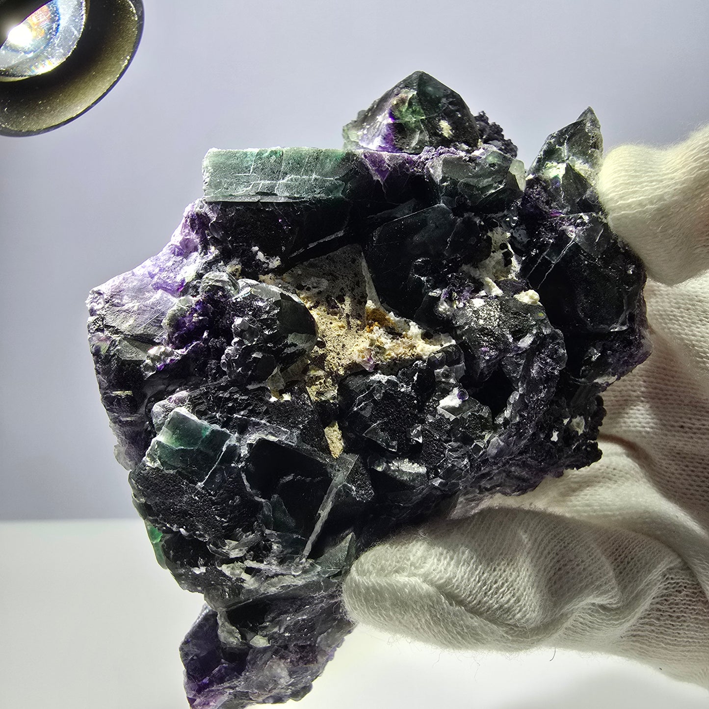 Große Fluorit Würfel Stufe, grün lila zonal Erongo Namibia 105*68*48mm