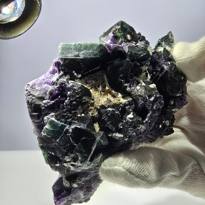 Große Fluorit Würfel Stufe, grün lila zonal Erongo Namibia 105*68*48mm