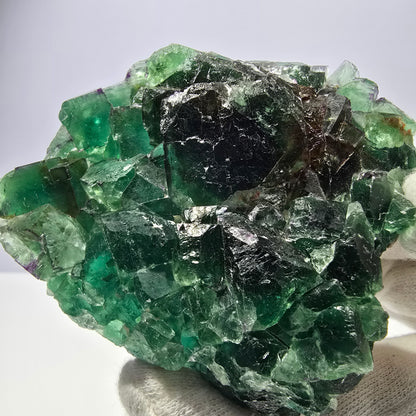 Grand spécimen de cube de fluorite fantôme parqueté, Okorusu zonal, Namibie, 84 x 74 x 23 mm 
