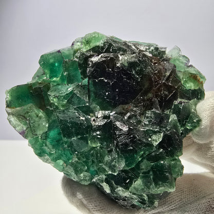 Grand spécimen de cube de fluorite fantôme parqueté, Okorusu zonal, Namibie, 84 x 74 x 23 mm 
