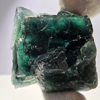 Grand cube de fluorite fantôme à gradins, Okorusu, Namibie, 74 x 65 x 33 mm 