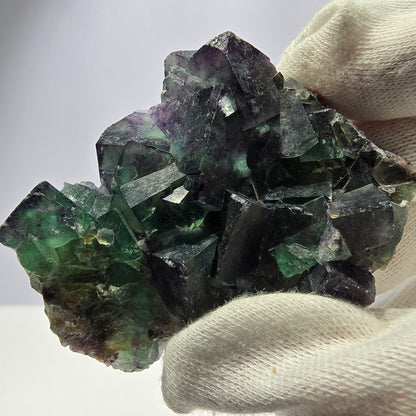 Rare spécimen de cube de fluorite fantôme, parqueté zonal Okorusu Namibie 76 x 62 x 27 mm 