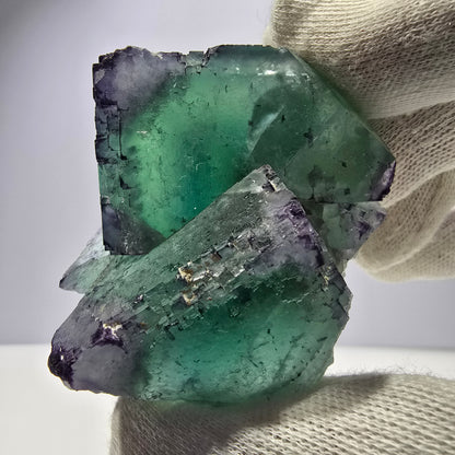 Spécimen de cube de fluorite fantôme, parqueté zonal Okorusu Namibie 65*65*30mm 
