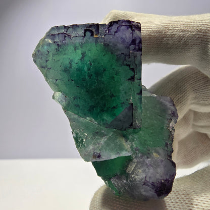 Spécimen de cube de fluorite fantôme, parqueté zonal Okorusu Namibie 65*65*30mm 