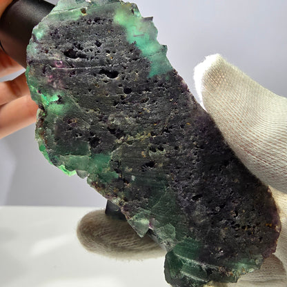 Große Phantom Fluorit Würfel Stufe parkettiert zonal Okorusu Namibia 100*47*36mm