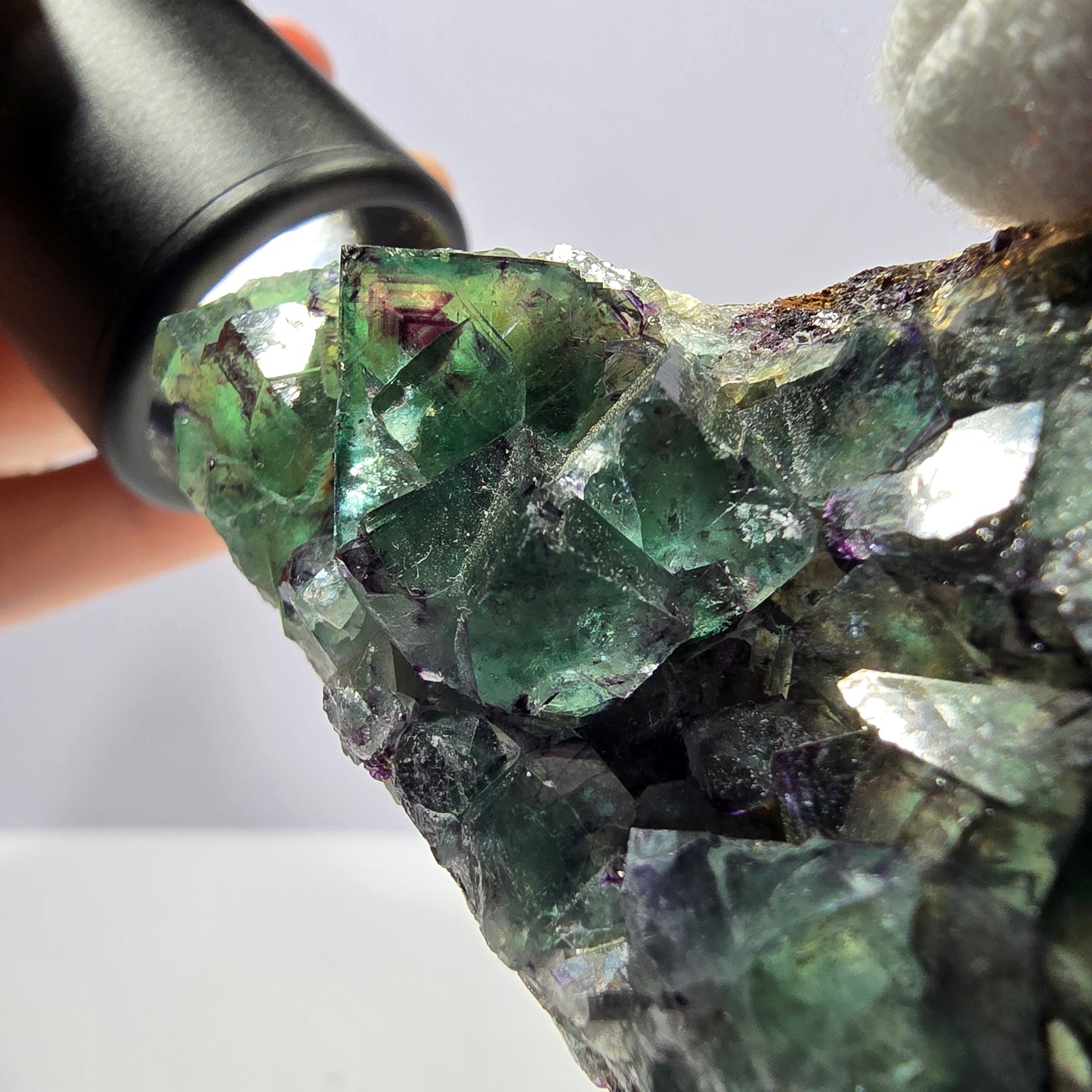 Phantom Fluorit Würfel Stufe grün lila zonal Okorusu Namibia 82*48*15mm