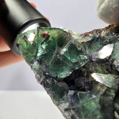 Phantom Fluorit Würfel Stufe grün lila zonal Okorusu Namibia 82*48*15mm