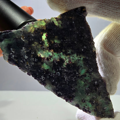 Phantom Fluorit Würfel Stufe grün lila zonal Okorusu Namibia 82*48*15mm