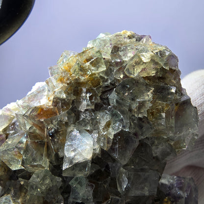 Phantom Fluorite Cube Specimen Double-Sided Green Purple Yellow Okorusu Namibia 72*64*33mm 